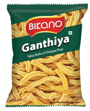 BIKANO Ganthiya Spicy Sticks of Chickpea Flour 200G.