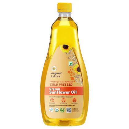 ORGANIC TATTVA COLD PRESSED ORGANIC SUNFLOWER OIL 1L (910 g).