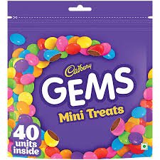 cadbury gems mini treats 40 units 117.55 G